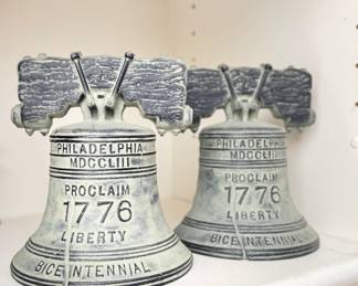 Bicentennial Liberty Bell Bookends.