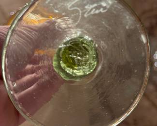 Rick Strini Iridescent Blown Glass Candlesticks. Photo 2 of 2.