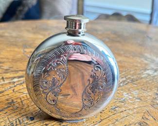 Edwin Blade, Sheffield, England Pewter Flask. Photo 1 of 2.