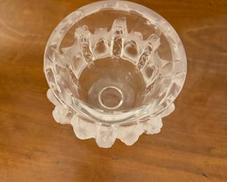 Lalique Dampierre Vase. Measures 4.75" H. Photo 2 of 2.