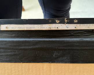 "Bateau A. Quay," Oil on Canvas Signed by Artist Dominique Dorie. Measures 25.75" x 21 7/16". Photo 3 of 3.