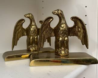 Brass Eagle Bookends. Photo 1 of 2.