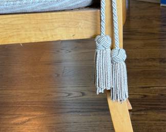 Vintage Baker Furniture Faux Bamboo Game Table. & Cane Seat Chair Set. One Seat Needs To Be Re-caned. Ask Us For Resources. Photo 11 of 12.