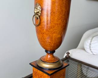 Pair of Baker Furniture Chestnut Urn-Style Table Lamps. Photo 3 of 3.