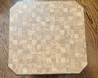 Vintage Mid-Century Bamboo & Rattan Console Table With Two Coordinating Hide-Away Benches. Photo 5 of 5.