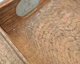 Baker Furniture "Museum Reproduction" Regency Style Rosewood & Walnut Writing Desk. Circa 1960. Needs Refinishing. Measures 48.5" W x 26" D x 29.5" H. Photo 6 of 6.