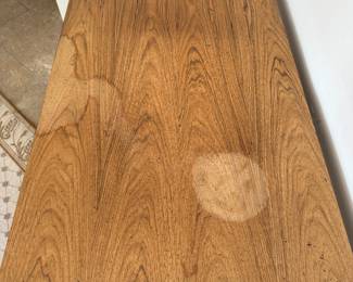 Baker Furniture "Museum Reproduction" Regency Style Rosewood & Walnut Writing Desk. Circa 1960. Needs Refinishing. Baker Furniture "Museum Reproduction" Regency Style Rosewood & Walnut Writing Desk. Circa 1960. Needs Refinishing. Measures 48.5" W x 26" D x 29.5" H. Photo 2 of 6.