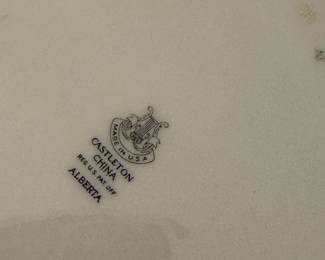 Castleton China - Alberta Pattern (74 Pieces): 15 Dinner Plates, 13 Salad Plates, 9 Bowls, 12 Bread Plates, 9 Cups & 16 Saucers. Photo 5 of 5.