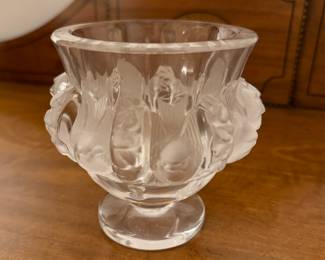 Lalique Dampierre Vase. Measures 4.75" H. Photo 1 of 2.