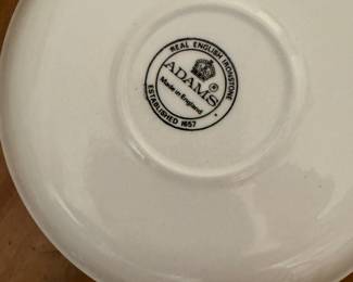 Adams "Sharon" Pattern China (63 Pieces): 10 Cups & 19 Saucers, 8 Espresso Cups & 6 Saucers, 6 Dinner Plates, 4 Bread Plates, 9 Salad Plates, 1 Teapot. Photo 4 of 4.