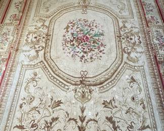 Vintage French Needlepoint-Style Wool Rug. Photo 1 of 4.