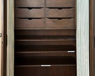 Pair of Fabric-Front Armoire Cabinets. Use As Is Or Remove Cap And Use As Two Independent Pieces. Great As Is But Ask Us About Customization Options! Photo 4 of 6. Pair of Fabric-Front Armoire Cabinets. Use As Is Or Remove Cap And Use As Two Independent Pieces. Great As Is But Ask Us About Customization Options! Photo 3 of 3.