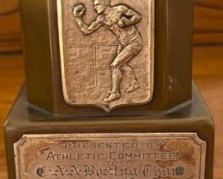Vintage Boxing Trophy: Chicago Athletic Association Vs. Kenosha, 1929. Photo 2 of 3.