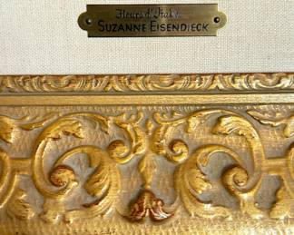 "Fleurs D'Italy," Oil On Canvas, Signed by Artist Suzanne Eisendieck. Photo 3 of 3.