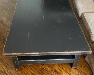 Ebonized Wood Cocktail Table. Photo 2 of 3.