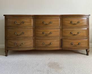 Vintage John Widdicomb 9-Drawer Bureau. Photo 1 of 3.