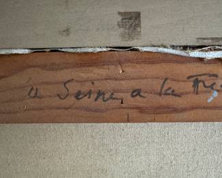 "La Seine A La Frete" Oil On Canvas Signed By Artist Bernard Lamotte. Measures 18" W x 13" H without Frame. Photo 3 of 4.