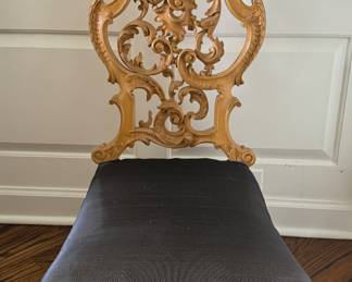 Vintage Ornate Louis XV-Style "Prie Dieu" Prayer Chair. Photo 1 of 2.