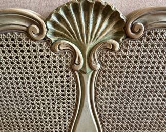 Queen-Size Queen-Anne Style Cane Head Board. Photo 2 of 2.