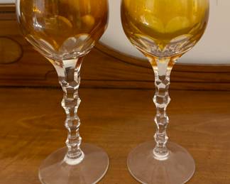 Wine Glasses In the Style of St. Louis Crystal.