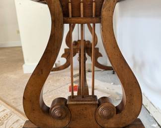 Baker Furniture "Museum Reproduction" Regency Style Rosewood & Walnut Writing Desk. Circa 1960. Needs Refinishing. Measures 48.5" W x 26" D x 29.5" H. Photo 4 of 6.