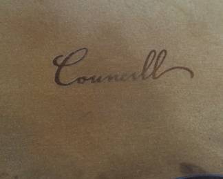 Vintage Councill Furniture Georgian-Style Mahogany Dining Table with Satinwood Banding & Scallop Corners. Photo 6 of 6.