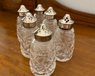 Waterford Crystal Salt & Pepper Shakers - 3 Sets.