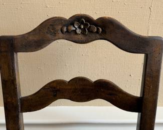 Vintage Rush Seat Ladder Back Chairs: One Arm & Three Chairs. Photo 2 of 3.