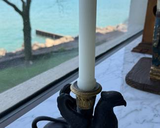 Pair of Griffin Candle Holders. Photo 1 of 2.