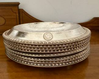 Set of 8 Reed & Barton for Chicago Athletic Association Silver Soldered Soup Bowls. Photo 1 of 3.