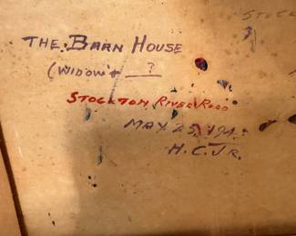 The Barn House, Stockton River Road, Oil On Canvas. Signed By Artist, Harry Cadwallader Jr. Photo 3 of 3.