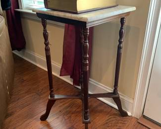 Marble top accent table 