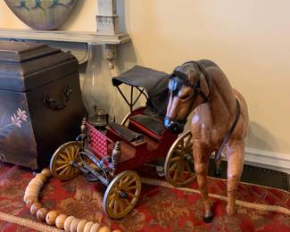 Horse and buggy decor 