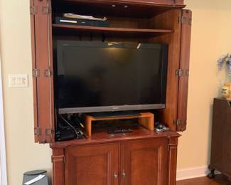 interior view of entertainment cabinet 