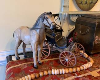 Horse and buggy decor 