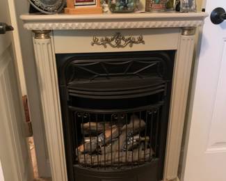 Gas burning heater/fireplace