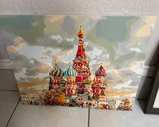 Oil painting of Russian palace 