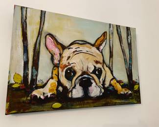 Painting of Frenchie 