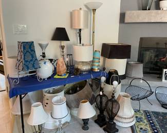 Lots of lamps and shades 