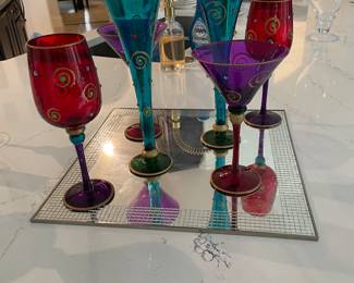 Colorful glass set 
