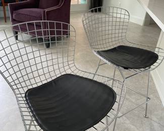 MCM metal bar stools 