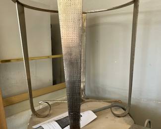 Modern metal table frame missing top 