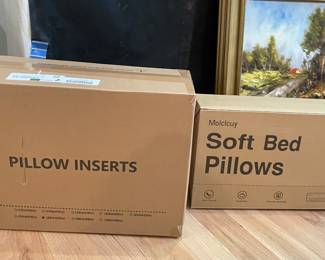 Pillows and pillow inserts. New 
