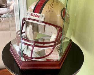 Signed Joe Montana and Steve Young Helmet with COA