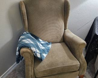 Beige CORDUROY Wing Chait