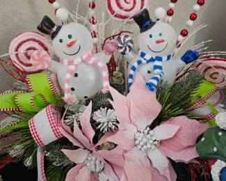 Snowman/Poinsettia Centerpiece
