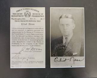 Elliott Ness Framed Memorabilia