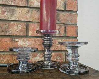 Set of Three Candle Holders