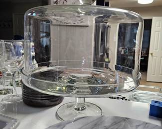 Large Cake Plate with Cloche