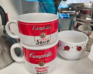 Pair of Campbell Soup Mugs/Soup Bowls